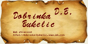 Dobrinka Bukelić vizit kartica